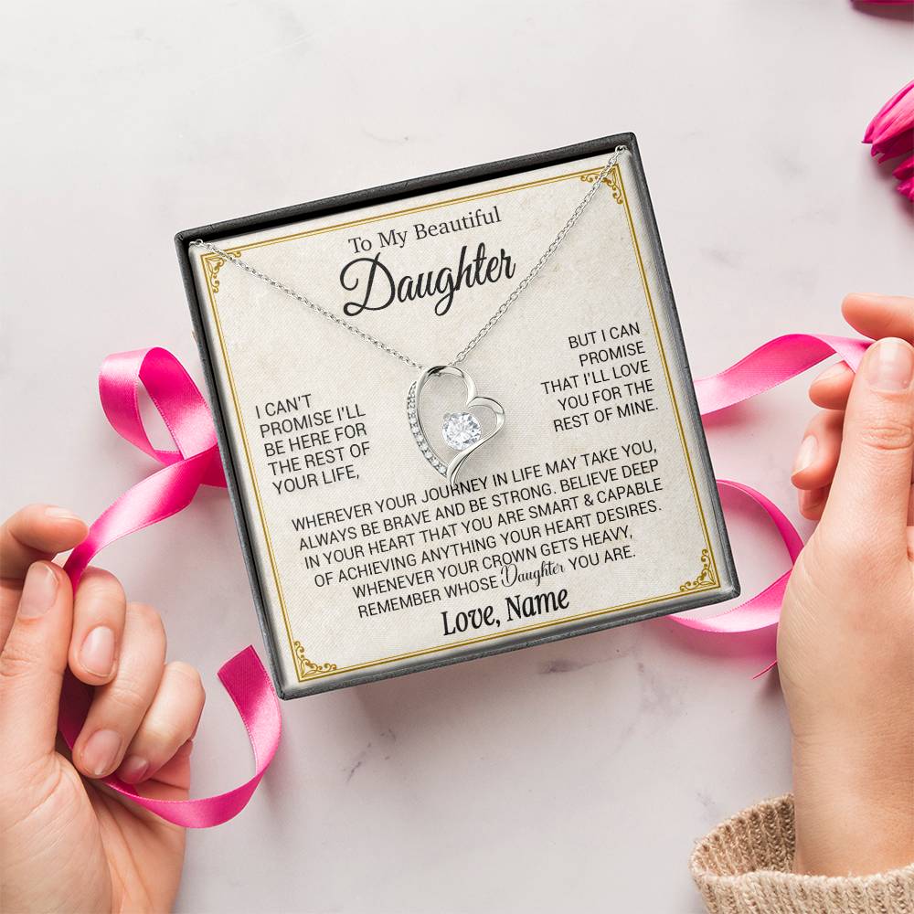 Custom To My Daughter Necklace,Daughter Gift From Mom, Dad, Daughter Necklace
