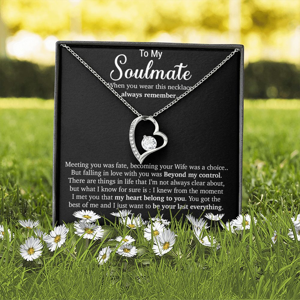 To My Soulmate Necklace, Anniversary Gift, Sentimental Gift, Soulmate Jewelry, Valentine's Day Gift