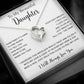 To My Daughter Necklace, Gift for Daughter from Dad, Father Daughter Necklace  11_5_White