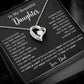 To My Daughter Necklace, Gift for Daughter from Dad, Father Daughter Necklace  4_5_Black