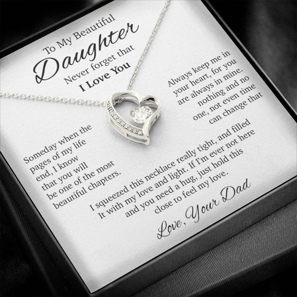 To My Daughter Necklace, Daughter Gift, Gift From Dad, Gift For Her