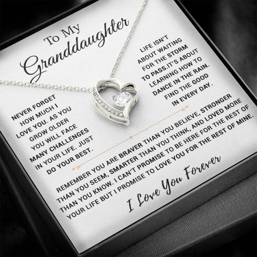 To My Granddaughter Necklace, Birthday Gift For Granddaughter, Birthday Gifts 16_11