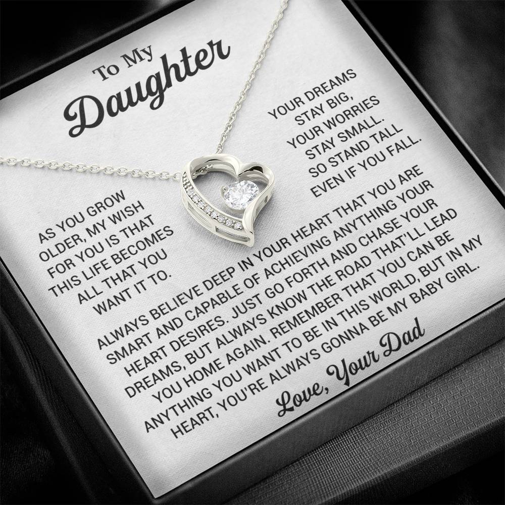 To My Daughter Necklace, Daughter Father Necklace, Daughter Gift From Dad 1_8