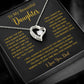 To My Daughter Necklace, Gift for Daughter from Dad, Father Daughter Necklace  6_5_Gold