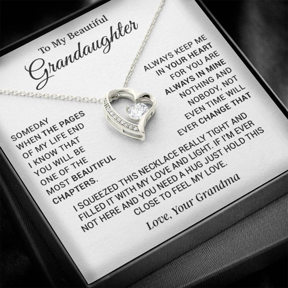 To My Granddaughter Necklace, Xmas Birthday Gift For Granddaughter from Grandma