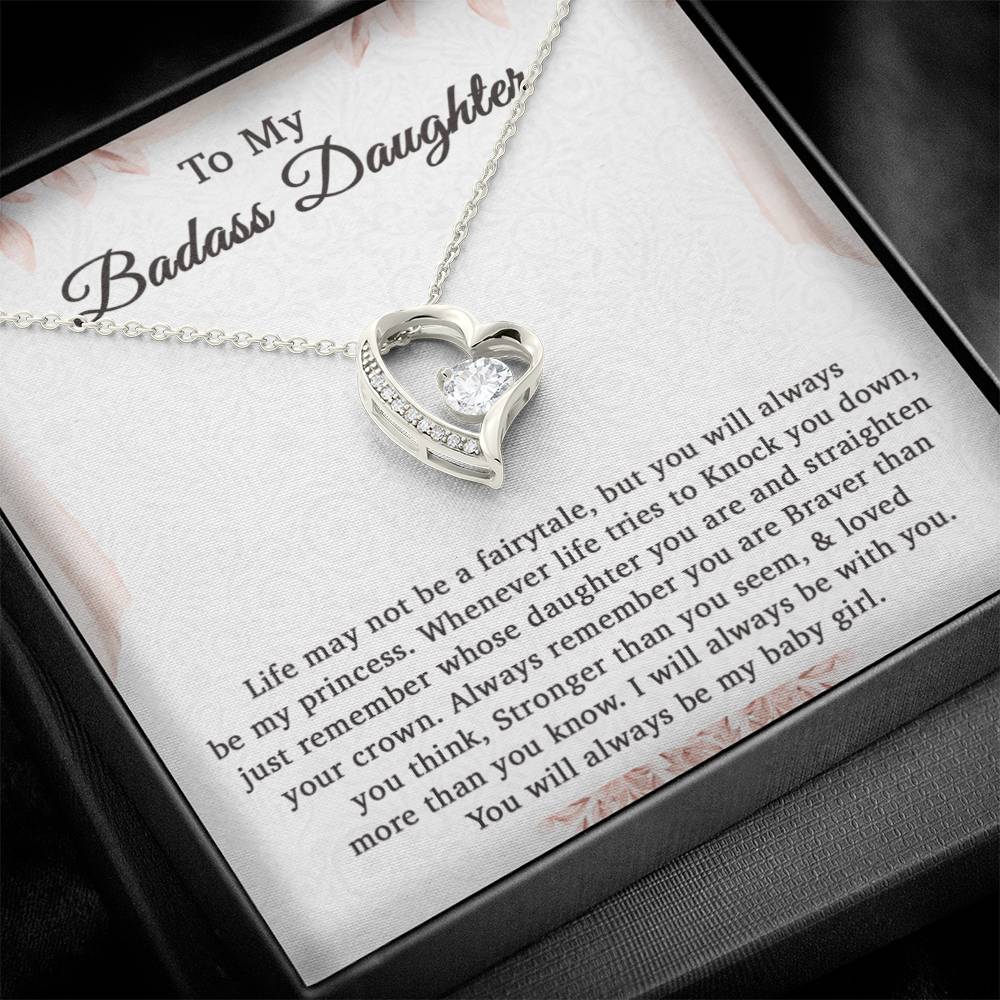 To My Badass Daughter Necklace From Mom, Badass Daughter Gift,  Badass Daughter Necklace