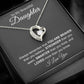 To My Beautiful Daughter Necklace, Necklace Gift for Daughter, Christmas Gift