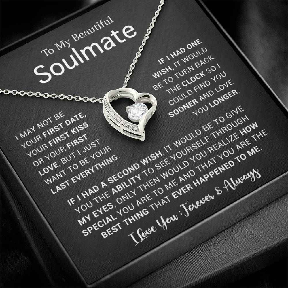 To My Soulmate Necklace, Gift For Soulmate, Anniversary Gift, Birthday Gift 5_5_Black