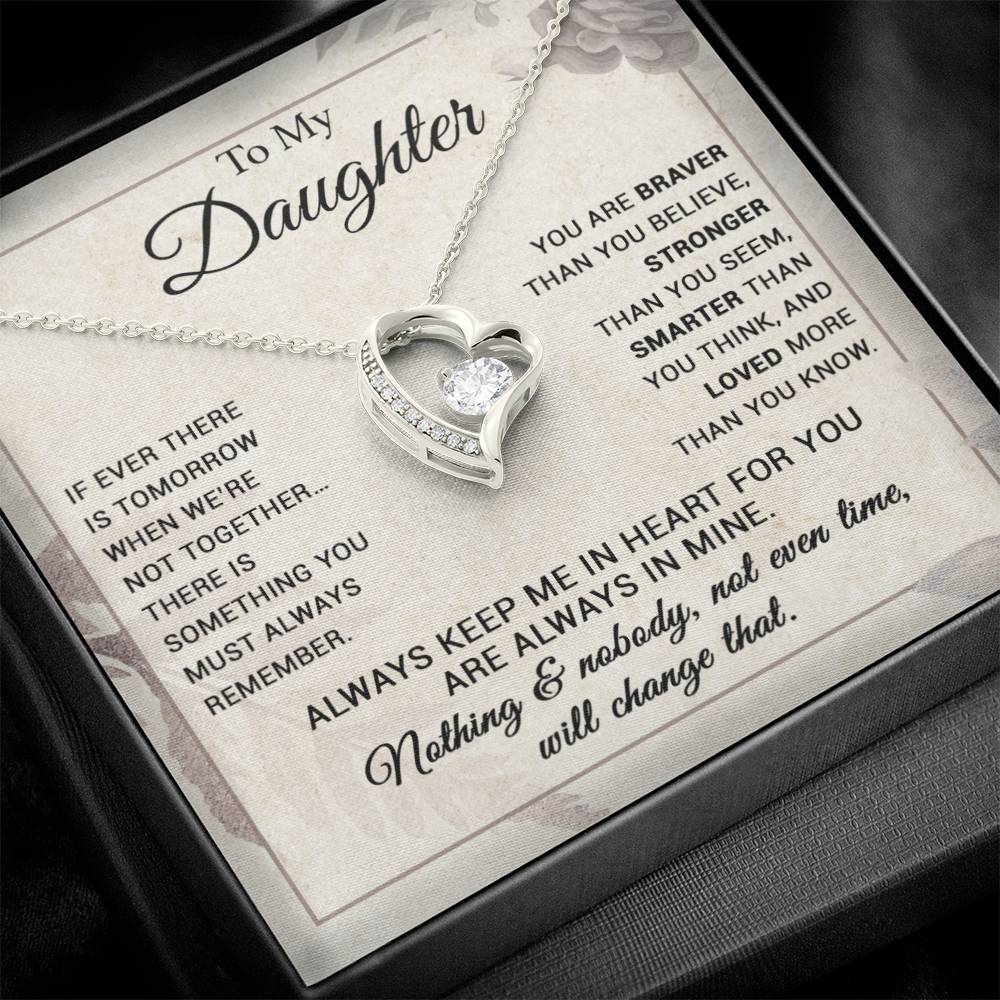 To My Daughter Necklace, Gift From Mom, Dad, Christmas Gift