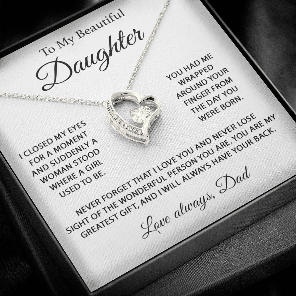 To My Daughter Necklace, Daughter Father Necklace, Daughter Gift From Dad00
