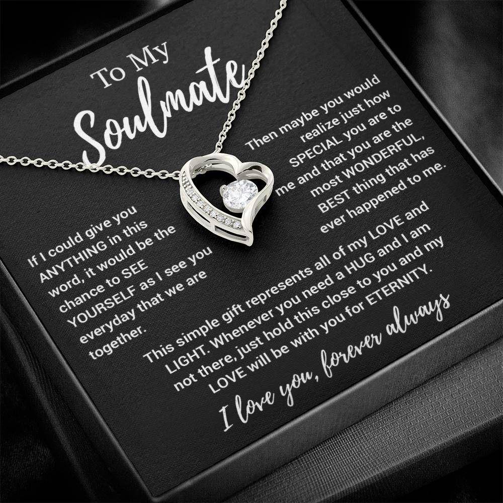 To My Soulmate Necklace, Soulmate Gift, Soulmate Jewelry Anniversary 11_8_Black