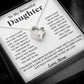 To My Beautiful Daughter Necklace, Gift for Daughter From Mom, Birthday Gift for Daughter