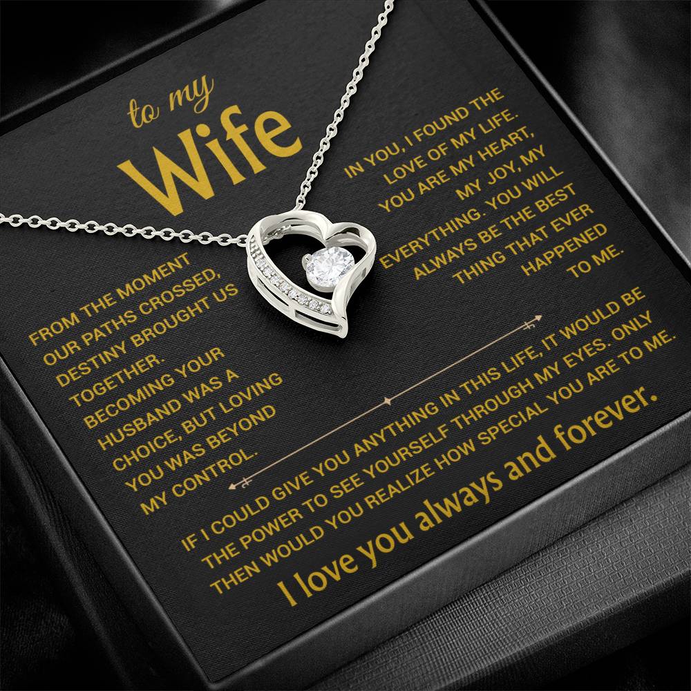 To My Wife Necklace, Christmas Gifts For Women, Anniversary Gift For Wife 6_1_Gold