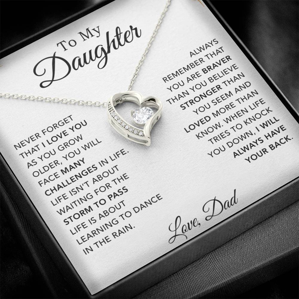 To My Daughter Necklace, Daughter Father Necklace, Daughter Gift From Dad 30_8