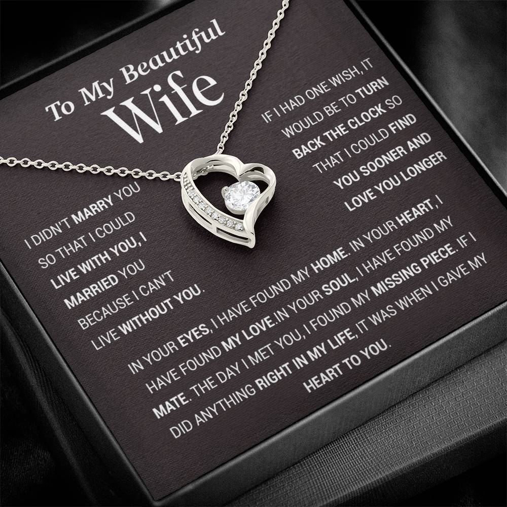 To My Wife Necklace, Gift For Wife, Anniversary Gift For Wife, Christmas Gift 27_11_Tim