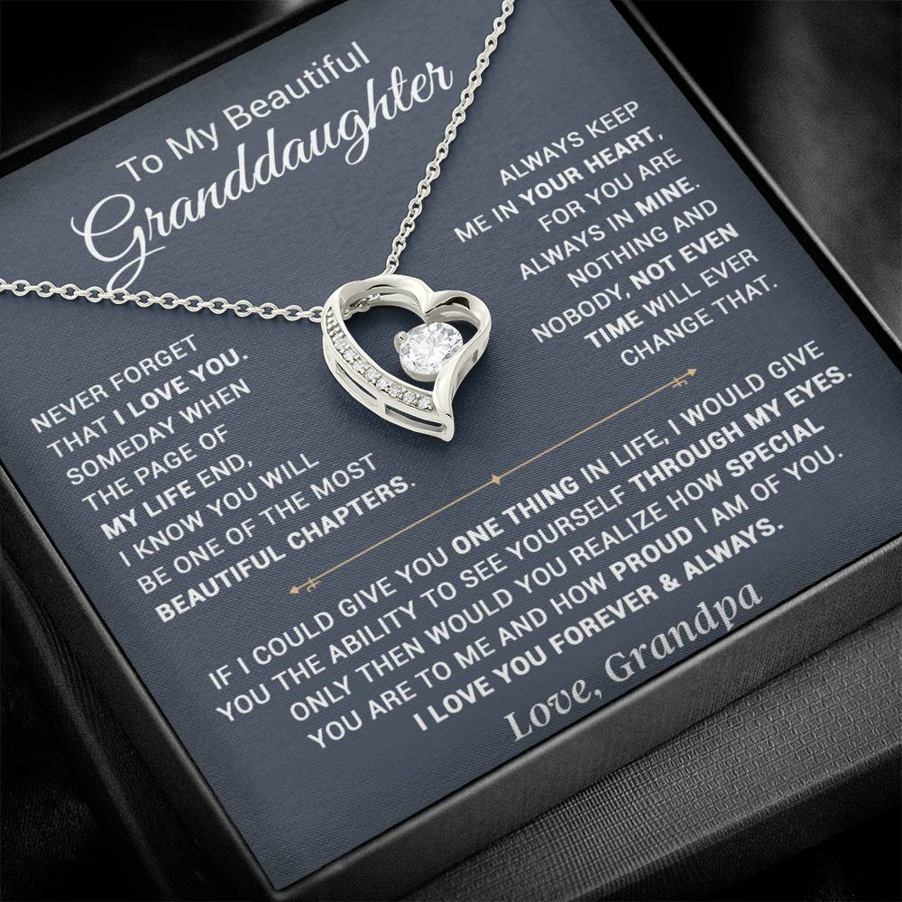 To My Granddaughter Necklace, Xmas Birthday Gift For Granddaughter From Grandpa 13_9
