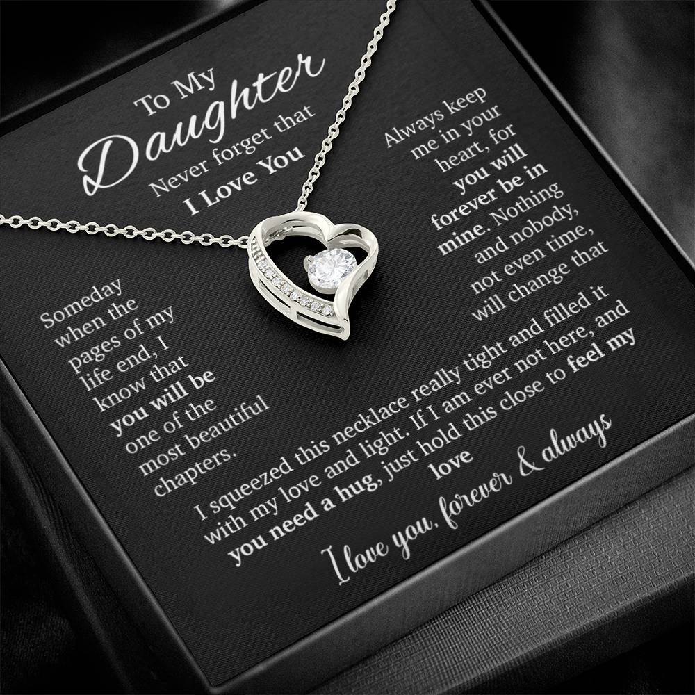 To My Daughter Necklace, Daughter Father Necklace, Daughter Gift From Dad, Mom 8_8