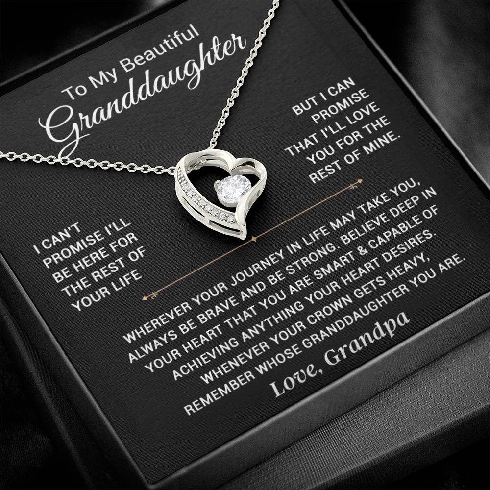 To My Granddaughter Necklace, Granddaughter Gift from Grandpa, Christmas Gift 5_11