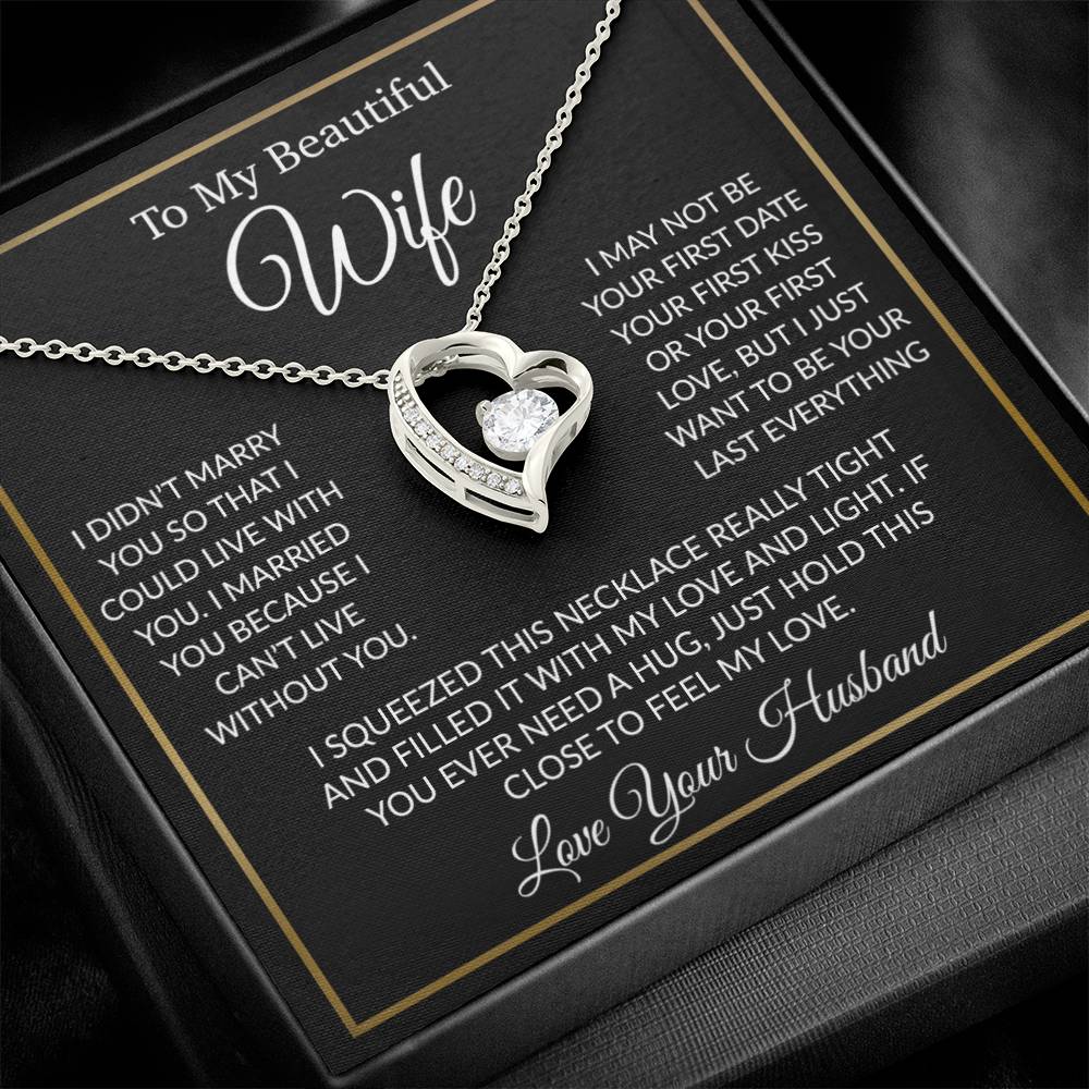 To My Wife Necklace, Gift For Her, Gift For Wife, Wife Jewelry, Christmas Gift