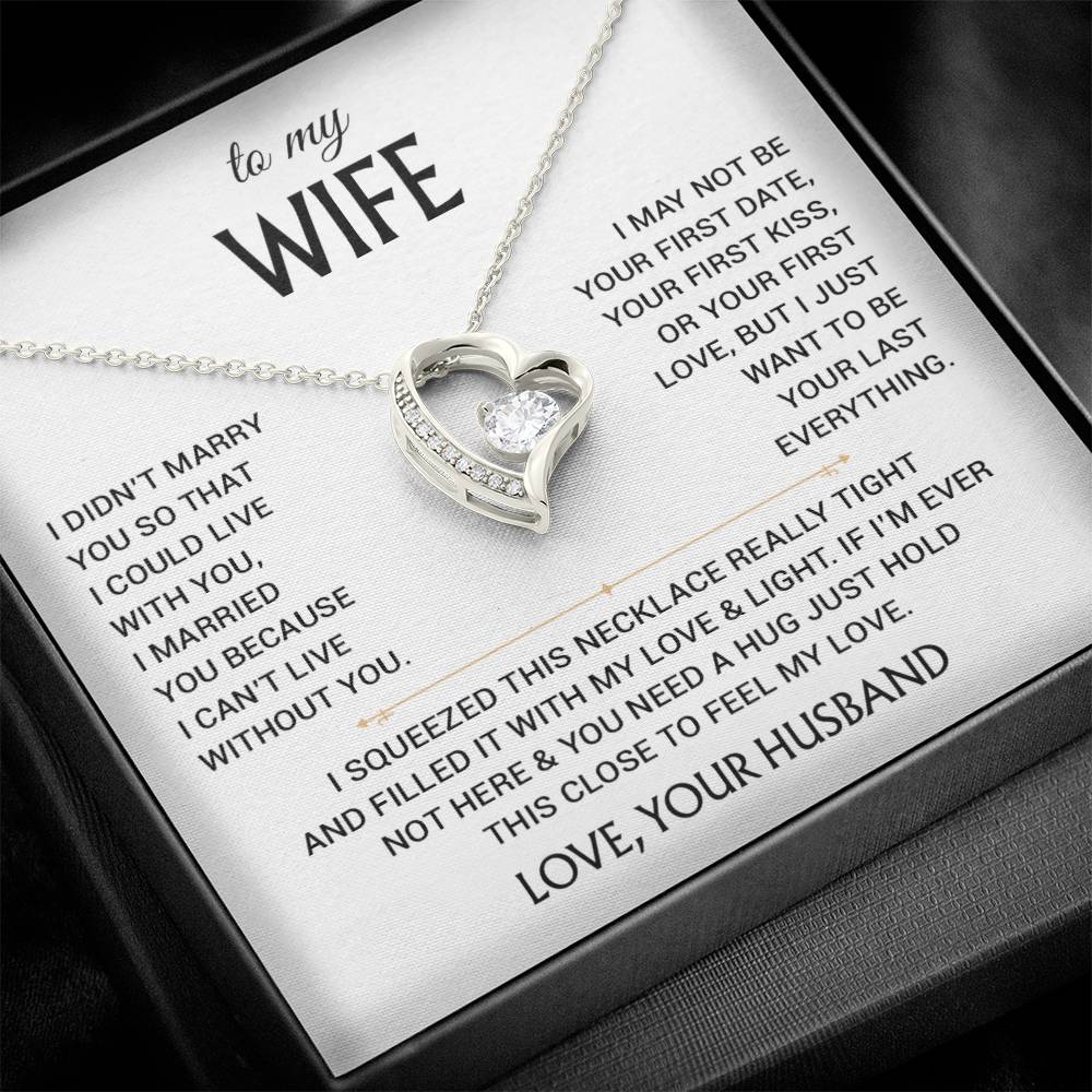 To My Wife Necklace, Christmas Gifts For Women, Anniversary Gift For Wife 12_12_White