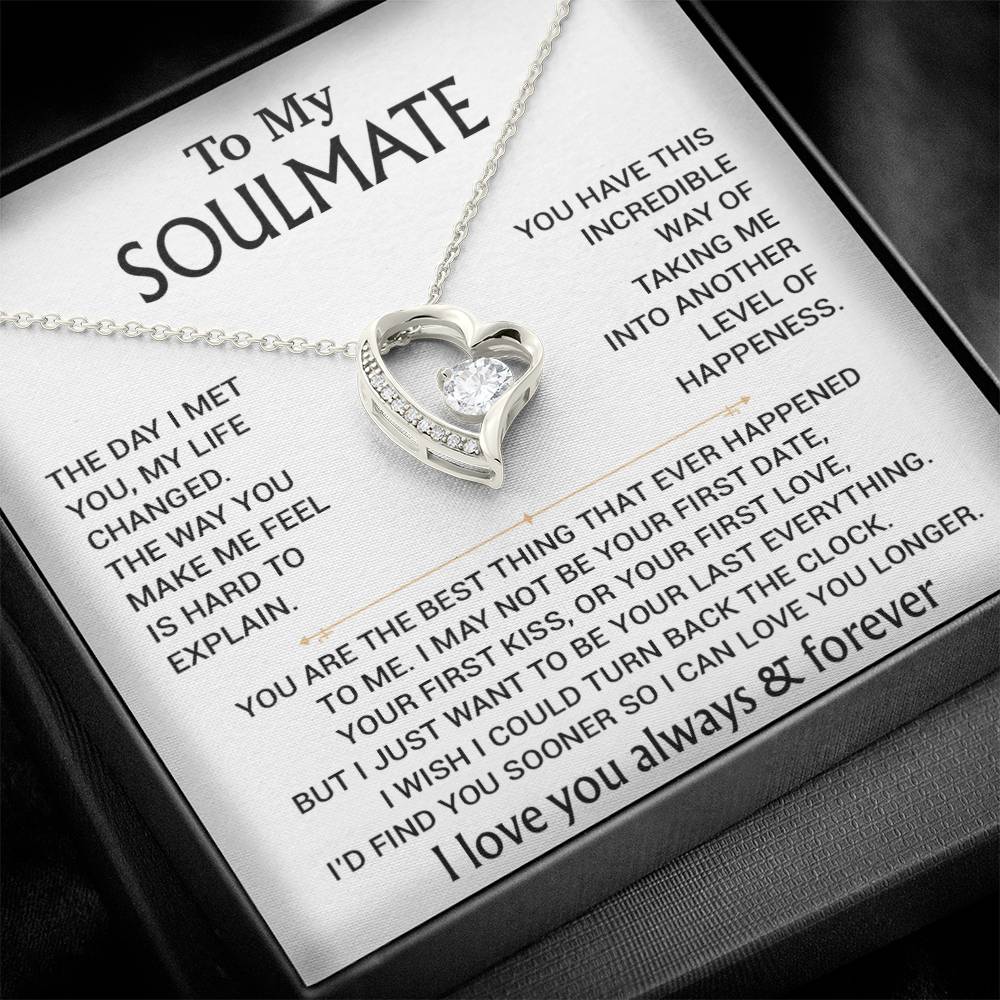 To My Soulmate Necklace, Soulmate Gift, Gift For Girlfriend, Christmas Gift 26_8_WHITE
