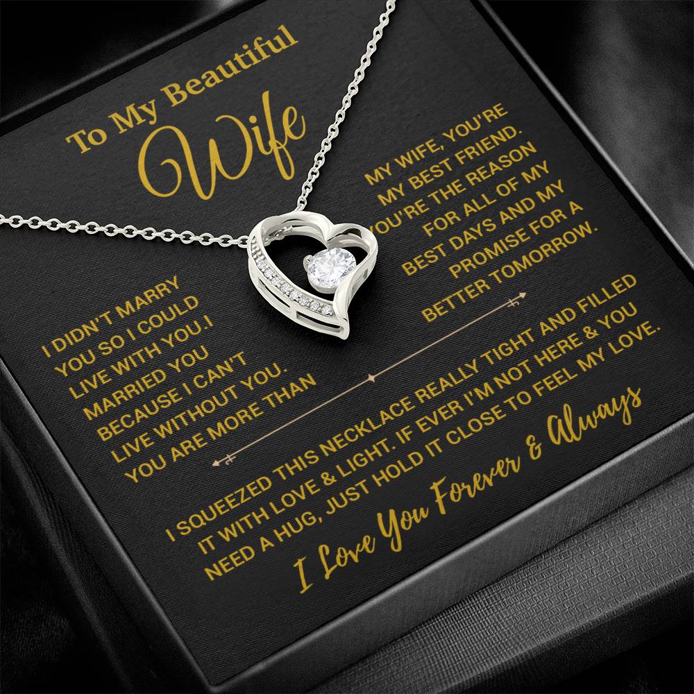 To My Wife Necklace, Vanlentines Gifts For Women, Anniversary Gift For Wife 15_1_Gold