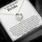 To My Beautiful Bride Necklace,Bride Wedding Necklace, Gift For Bride, Wedding Gift