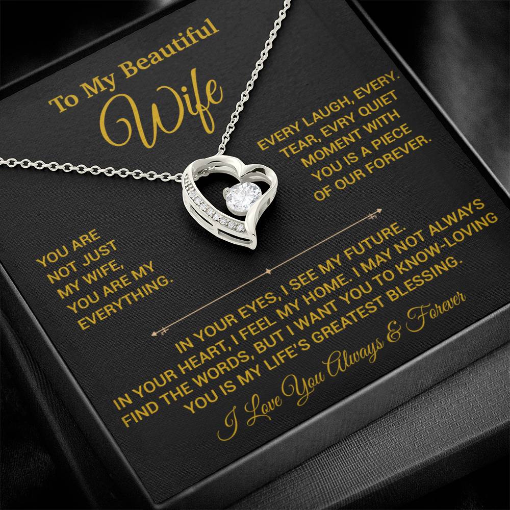 To My Wife Necklace, Christmas Gifts For Women, Anniversary Gift For Wife 10_9_Gold