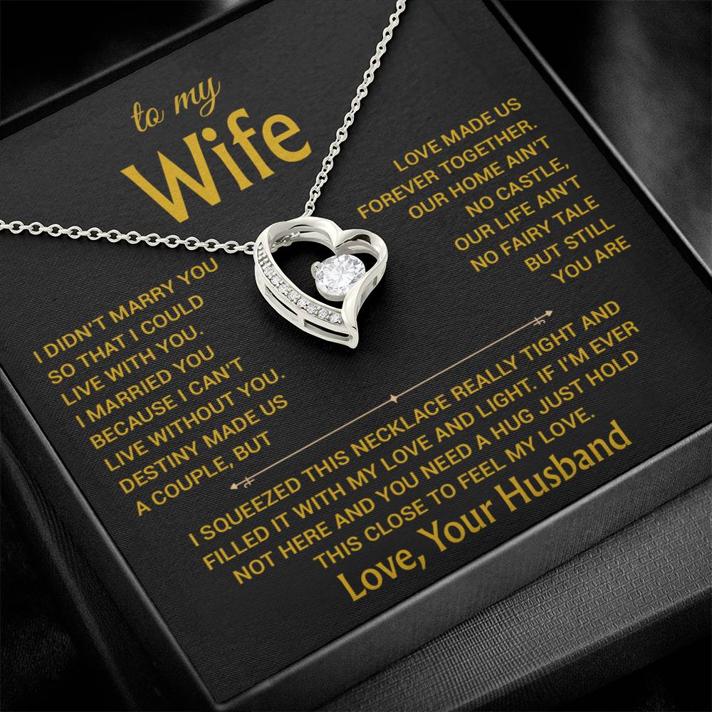 To My Wife Necklace, Christmas Gifts For Women, Anniversary Gift For Wife 17_12_Gold