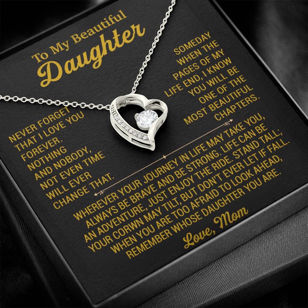 To My Daughter Necklace, Daughter Mother Necklace, Daughter Gift From Mom 17_8_Gold