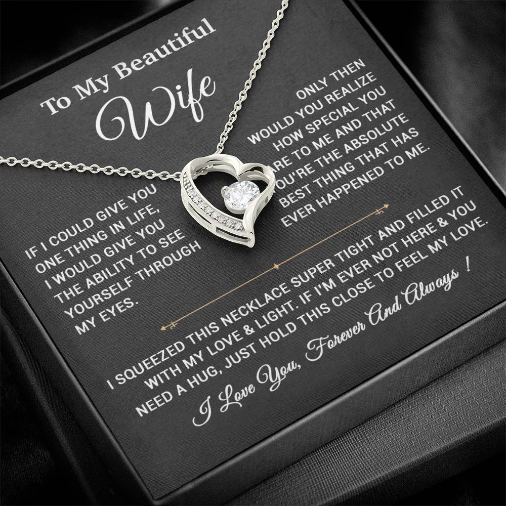 To My Wife Necklace, Gift For Wife, Anniversary Gift,Christmas Gift