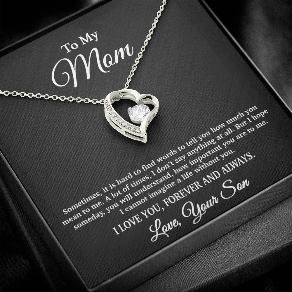To My Mom Necklace, Gift From Son For Birthday, Mother's Day Gift 5_4