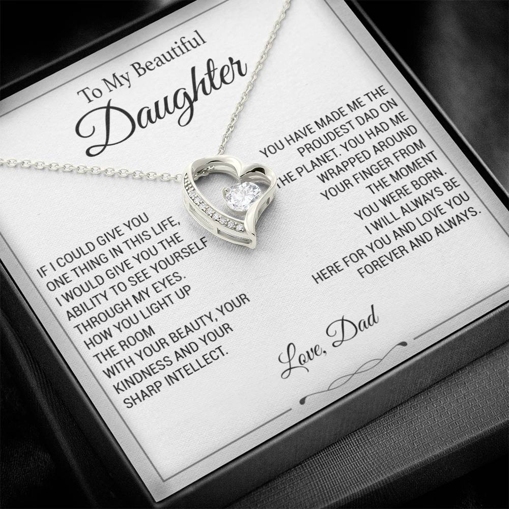 To My Daughter Necklace, Father to Daughter Necklace, Birthday Gift, Daughter Necklace 9_11