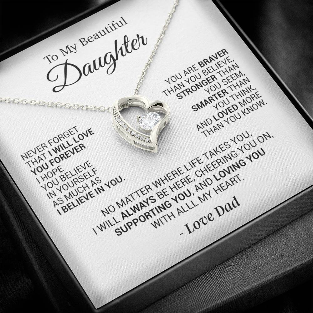 To My Daughter Necklace, Daughter Father Necklace, Daughter Gift From Dad 12_2