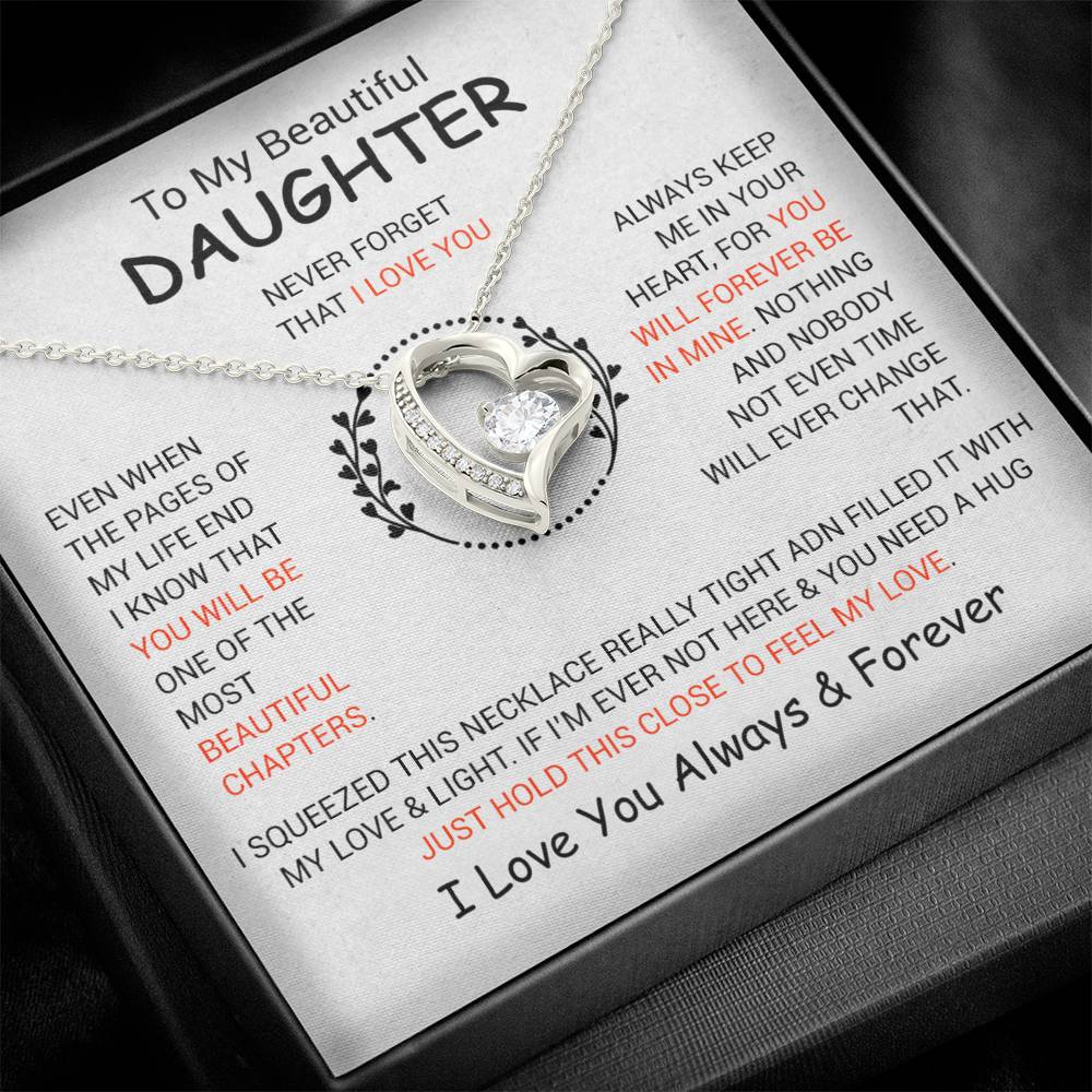 To My Daughter Necklace, Daughter Father Necklace, Daughter Gift From Dad, Mom 4_12