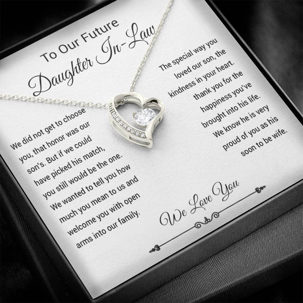 To Our Future Daughter In Law Necklace, Daughter In Law Into Family, Wedding Gift