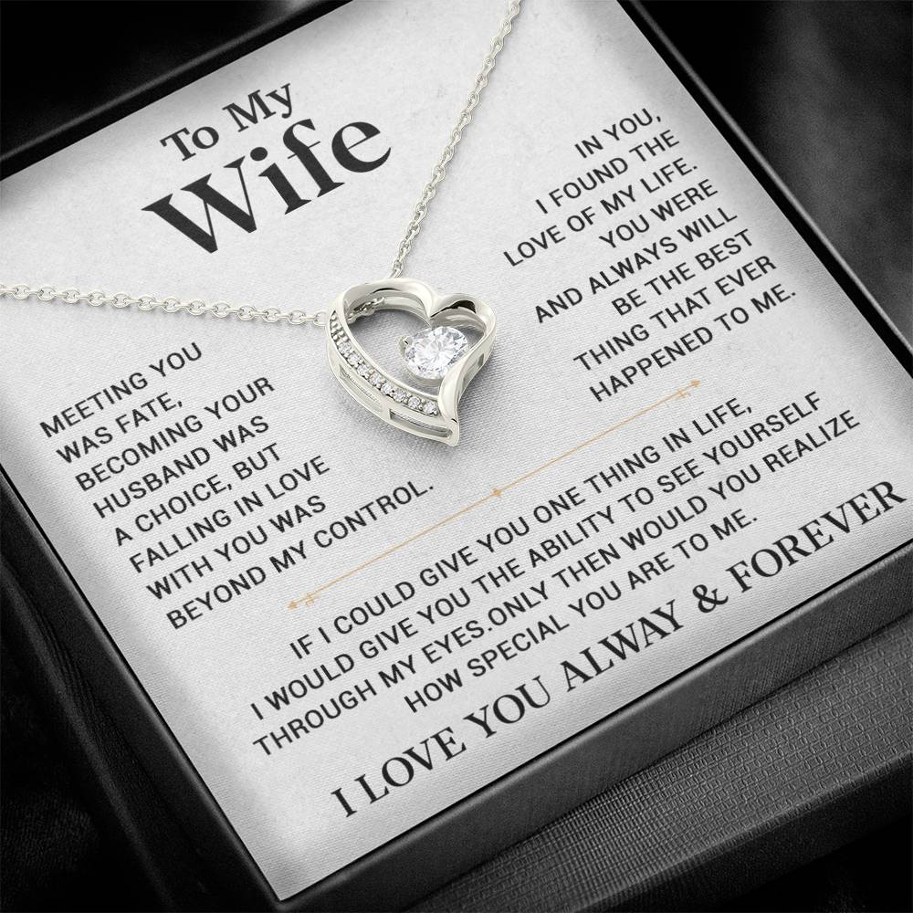 To My Wife Necklace, Gift For Wife, Anniversary Gift For Wife, Christmas Gift 20_11 White