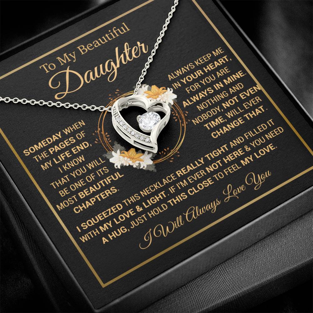 To My Daughter Necklace, Gift for Daughter from Dad,Mom, Daughter Mother Necklace