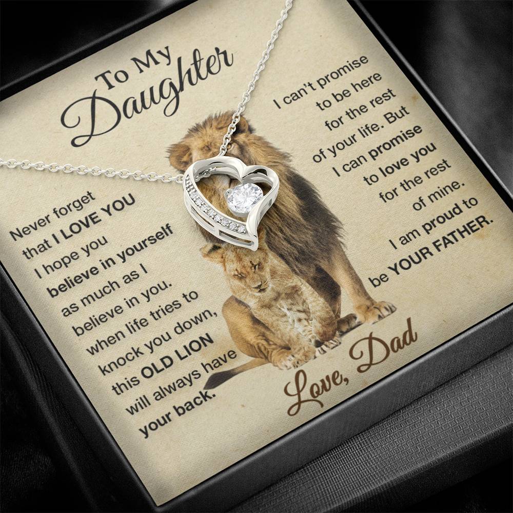 To My Daughter Necklace, Xmas Gift For Daughter From Dad, Daughter Father Lion 7_12