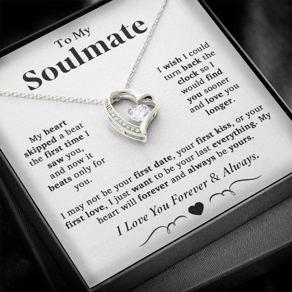 To My Soulmate Necklace, Valentine Gifts For Her, Gift For Girlfriend Wife