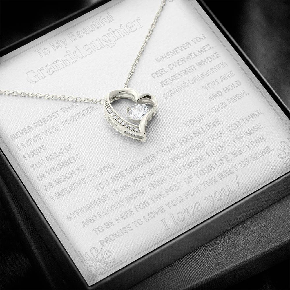 To My Granddaughter Necklace, Granddaughter Gifts From Grandpa Grandma