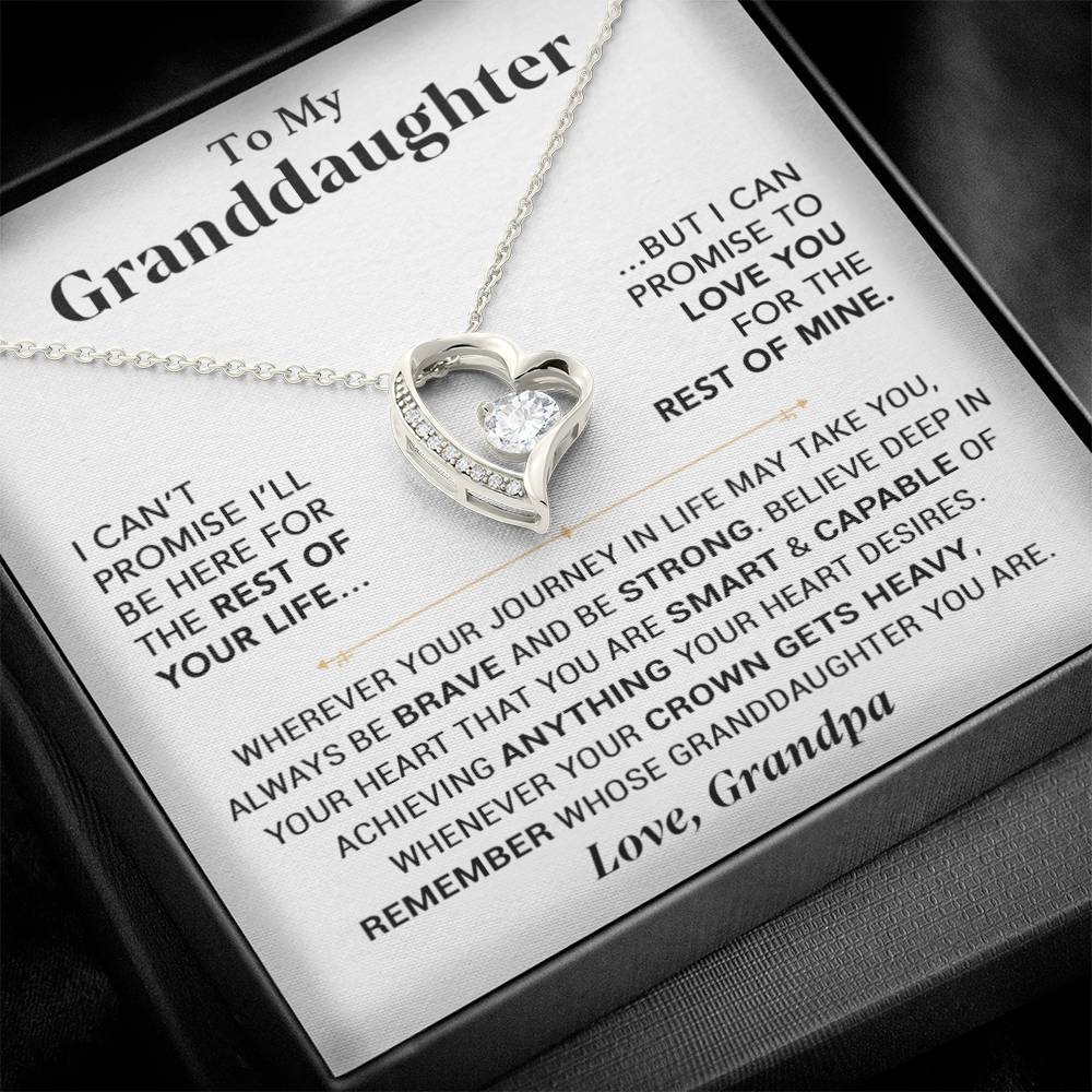 To My Granddaughter Necklace, Granddaughter Gift, Gift from grandpa, Birthday gift