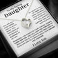 To My Darling Daughter Necklace, Gift for Daughter ,Birthday Gift for Her