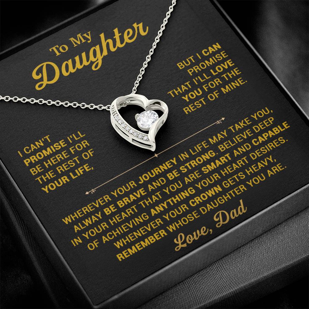 To My Daughter Necklace, Gift for Daughter from Dad, Daughter Father Necklace 11_10_Gold
