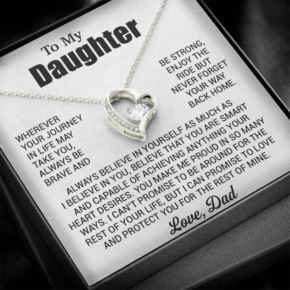 To My Daughter Necklace, Daughter Father Necklace, Daughter Gift From Dad 31_7