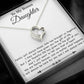 To My Bonus Daughter Necklace, Gift for Bonus Daughter, Step Daughter Birthday 2_11_White