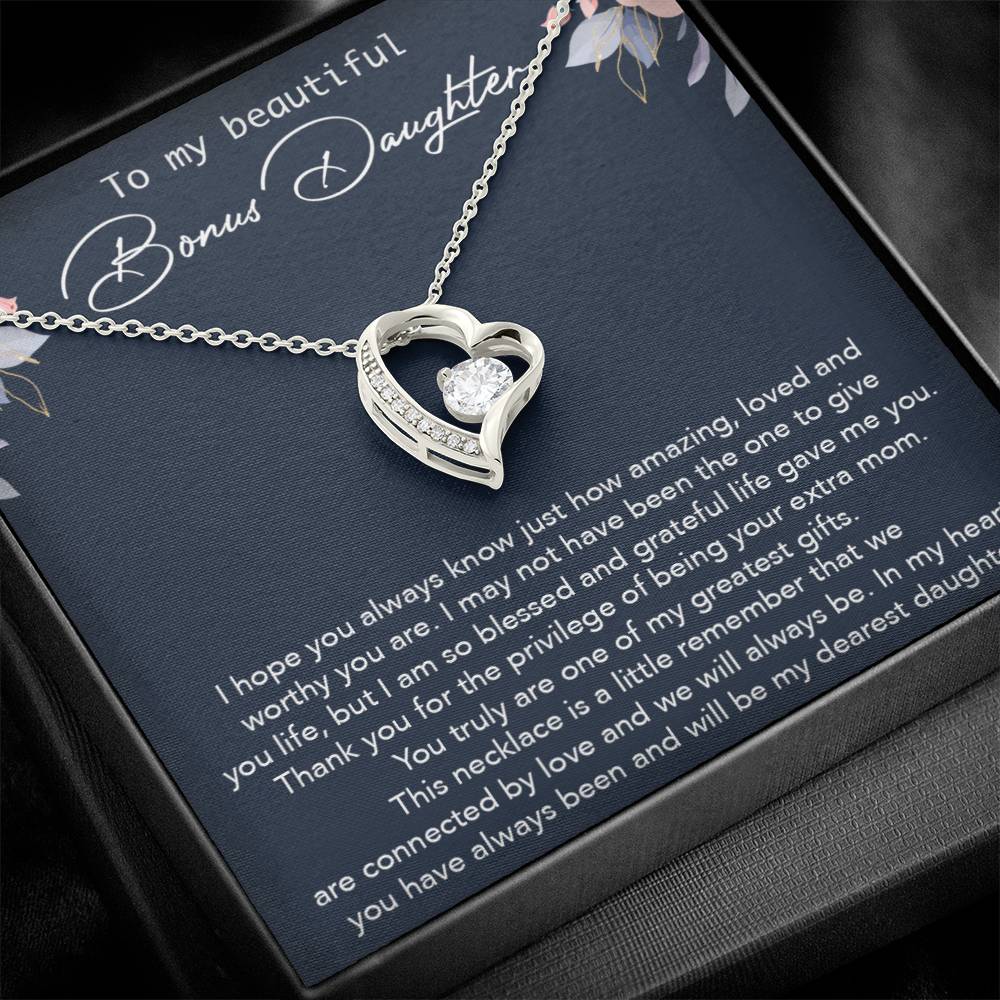 To my Bonus Daughter Necklace, Bonus Daughter, Step Daughter Gift