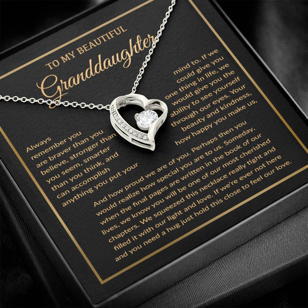 To My Granddaughter Necklace, Birthday Gift For Granddaughter, Birthday Gifts 10_1
