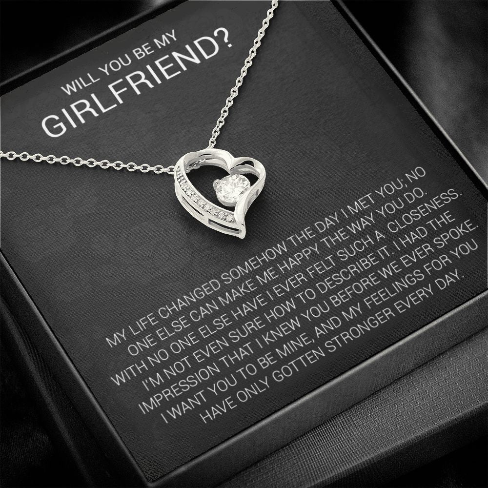 Girlfriend Proposal Necklace, Girlfriend Proposal Gift, Be My Girlfriend Gift, Future Girlfriend Necklace