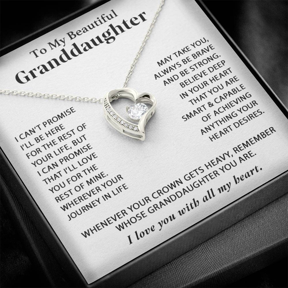To My Granddaughter Necklace, Granddaughter Gifts From Grandpa, Birthday Gift